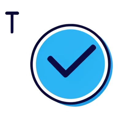 Blue checkmark sticker