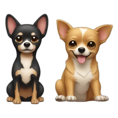 Bear and a Chihuahua sticker