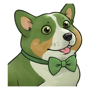 Fat corgi begging sticker