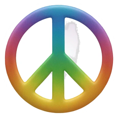 Rainbow peace sign  sticker