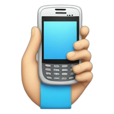 cell phone in hand sticker
