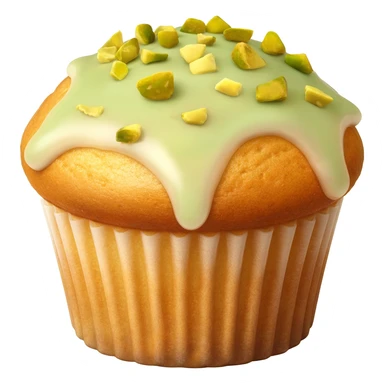 Muffins with pistachio sticker
