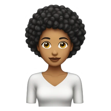Chica con el pelo afro rizado negro  sticker