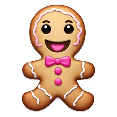 Hi I would like I really cute pink gingerbread man sticker