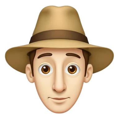 Guy with super long nose and a hat sticker