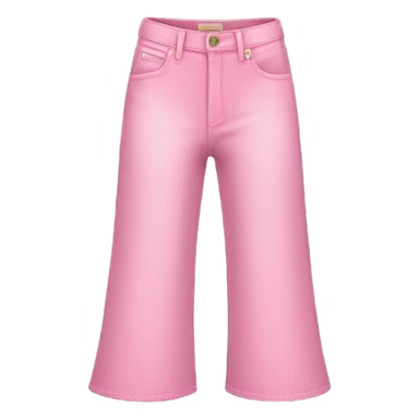 Realistic Wide leg high waisted pink jeans, isolated sticker