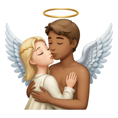 Kiss with wings sticker