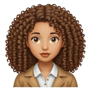 Fille métisse avec des boucles sticker