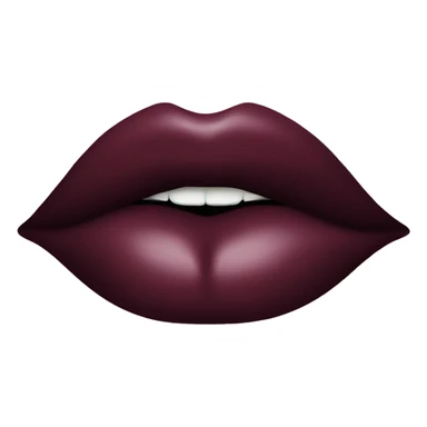 Burgundy lipstick kiss sticker