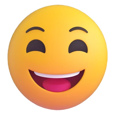smiling face 3D emoji sticker