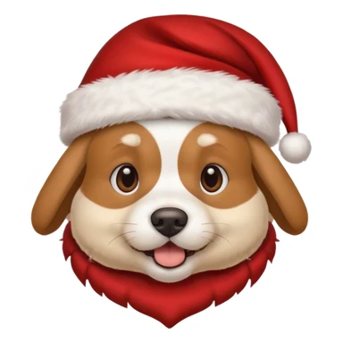 cachorro com gorro de natal sticker