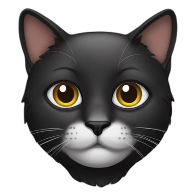 blak cat sticker