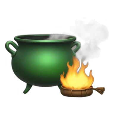 caldron with smoke green sticker