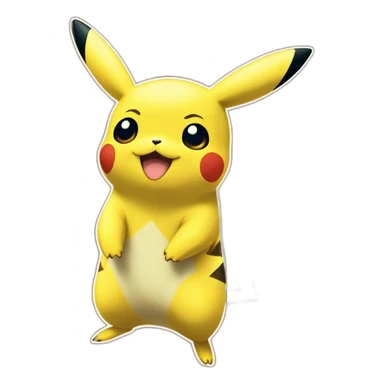 Pikachu de cartola sticker