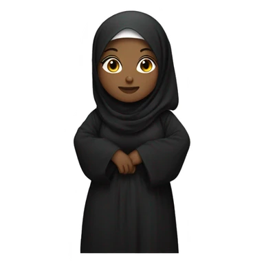 Black Chubby Hijabi in abaya sticker