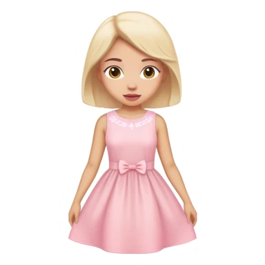 pastel pink spring dress sticker