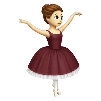 burgundy music box with white ballerina standing back sticker