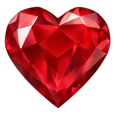 Red diamond love heart with no face  sticker