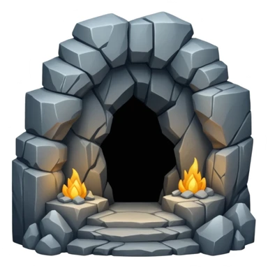 A deep cave entrance surrounded by rugged stone.




















































 sticker