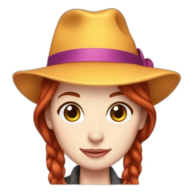 Felicia day with a hat sticker