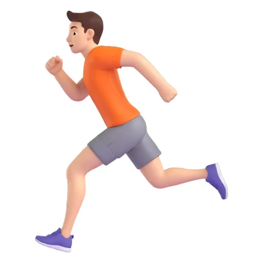 person running energetic pose sticker