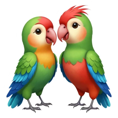 A beautiful love birds singing sticker