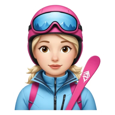 Woman Skiing, Background Matterhorn sticker