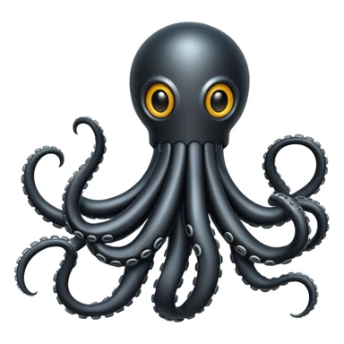 black robot tentacle sticker