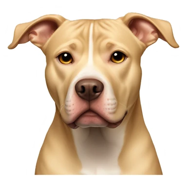 All blonde Pitbull lab mix pitbull ears  sticker
