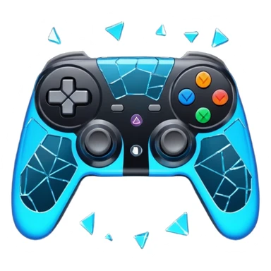 game controller shattered shattered glass sticker