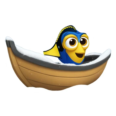 Dory in the snow sticker