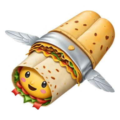 Burrito flying  sticker