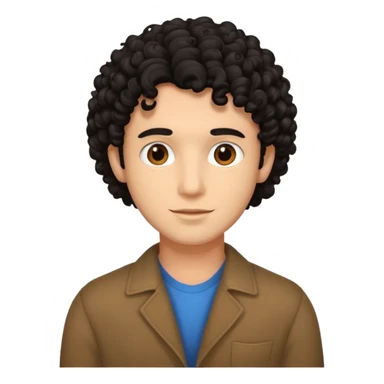 Zumbi com cabelo cacheado preto masculino  sticker