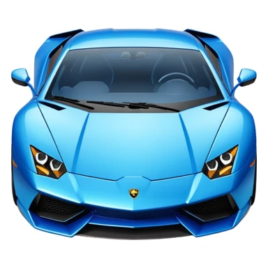 Blue Lamborghini sports car sticker
