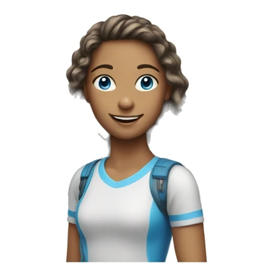 smiling girl with car outdoors blue eyes  sticker