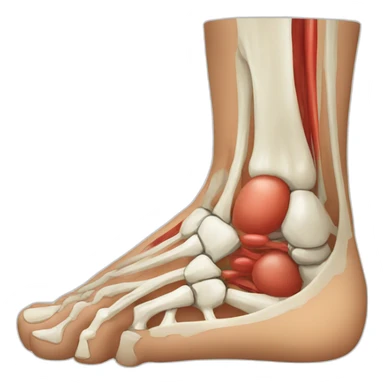 real right foot  anatomy sticker