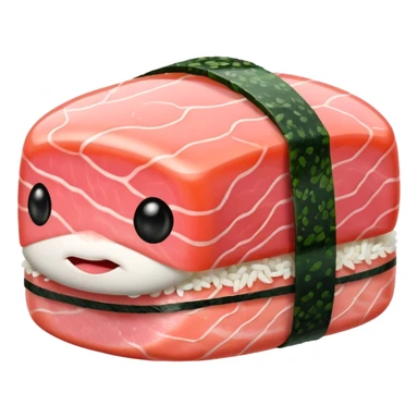 sushi piece light pink  sticker