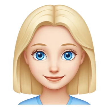 smiling girl with blue eyes seriously  sticker