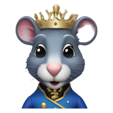 Nutcracker Rat Queen in blue jacket with purple sash and Black skirt sticker