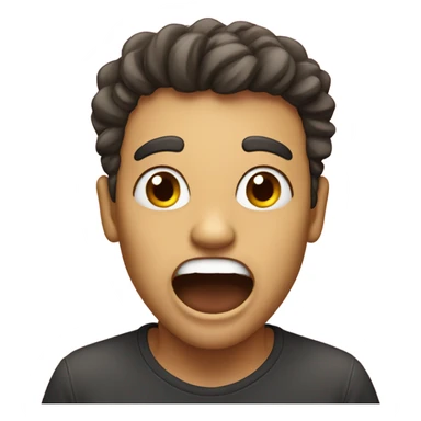 Face with mouth open sticker