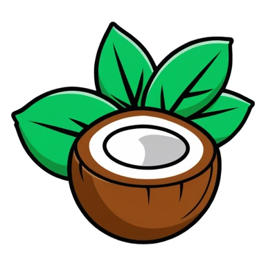 Beautiful coconut sticker