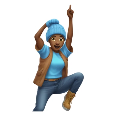 Create an emoji of a person like 🧍🏼‍♀️ but doing the DAB. sticker