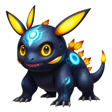 Elemental Dark-type-Electric-type natural Pokémon-Fakémon-creature sticker