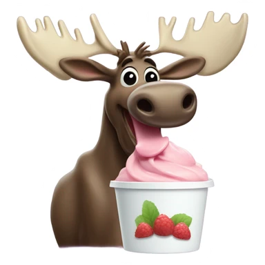 moose frozen yogurt sticker