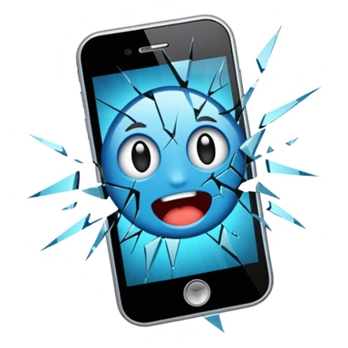 cracked phone sticker