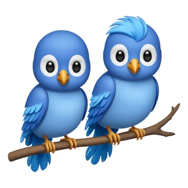 blue birds sticker
