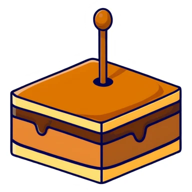 caramel square sticker