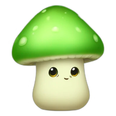 Green mushroom baby sticker