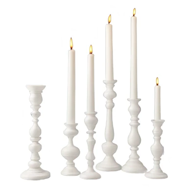 Bunch candlesticks white  sticker