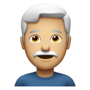 White short Bold man with big stomach pinching his eyes towards the camera  sticker